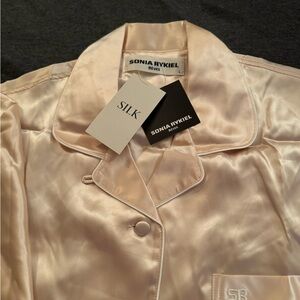 SONIA RYKIEL Pink 100% Silk Pajamas Size L New!  Made in Japan